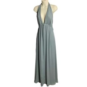 Show Me Your MuMu Medium Luna Halter Dress Bridesmaid Formal Wedding Prom‎